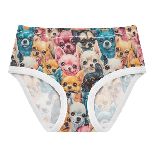 Girls Underwear Soft Cotton Colorful Dogs Kids Panties in Sizes 2/3t, 4t, 5t, 6 and 8