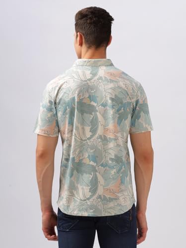 Image of BULLMER Trendy Regular Fit Printed Causal Half Sleeve Shirt for Men