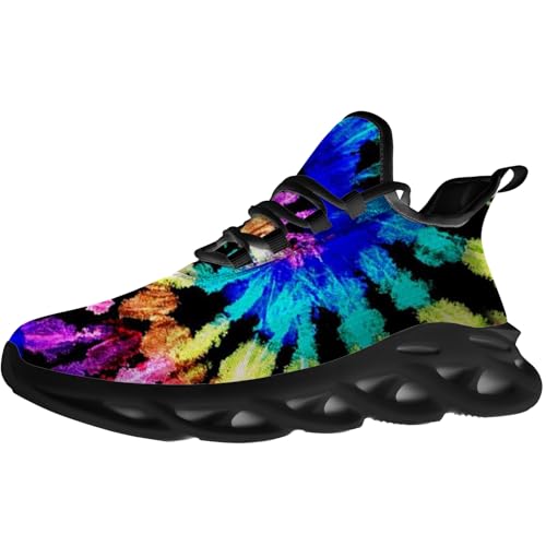 Men's Women's Tie Dye Shoes Fashion Sneakers Running Walking Tennis Shoes Gifts for Men Women