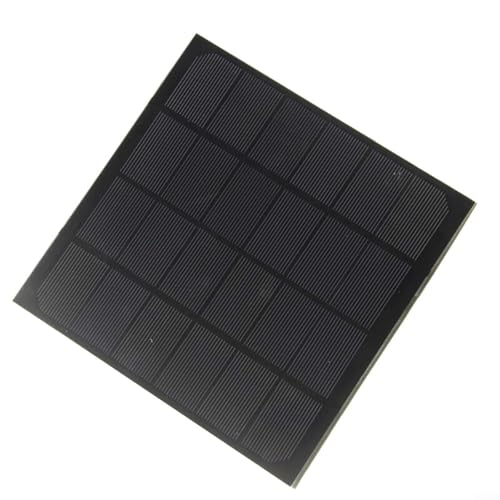 EXTRWORY Panel solar de 10 W 6 V de silicona monocristalina para sistemas solares de bricolaje al aire libre con cable electrónico 165 x 165 mm