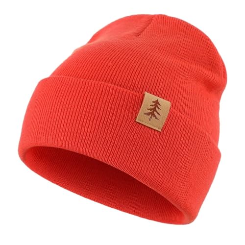 Image of Connectyle Kids Knit Beanie Watch Hat Acrylic Winter Beanies for Boys Girls Double Layered Knitted Warm Cap for Children