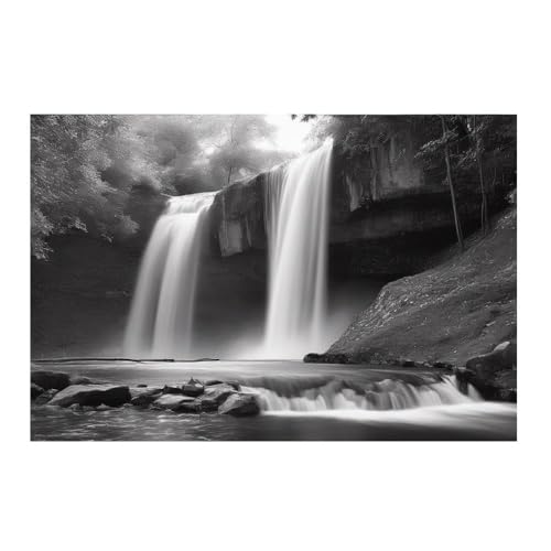 Cascade géante sans couleur poster GAEKKO habille un mur vide avec elegance