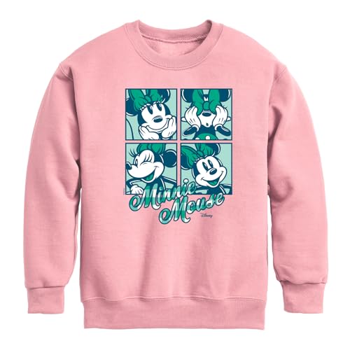 Disney - Plaid Minnie Mouse - Toddler & Youth Crewneck Fleece Sweatshirt