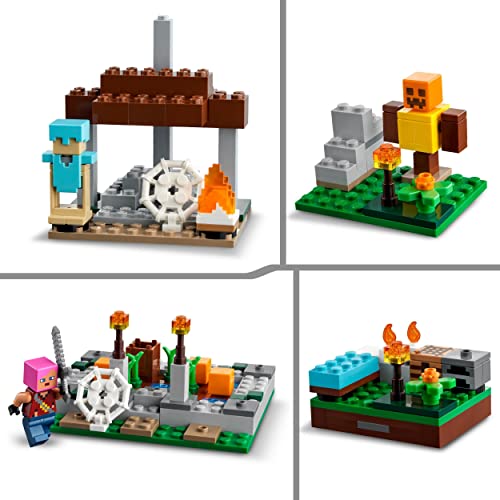 Minecraft Il Villaggio Abbandonato, Set di Giochi da Costruire con Accampamento per Cacciatore di Zombie, Officina, Fattoria e Casa Giocattolo più 3 Personaggi e 1 Figura di Gatto 21190 - Lego - Immagine 4