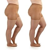 シルキーつま先プラスサイズ クイーン ソフト シアーパンストー 2または6ペア US サイズ: 7X カラー: ブラウン