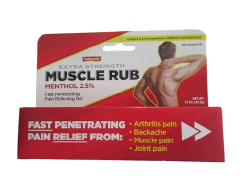 Natureplex Muscle Rub Gel, Extra-Strength, 2.5% Menthol, 1.5 oz, Fast Pain Relief