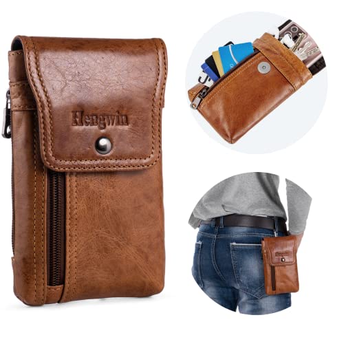 Handyhalterung für Running Smartphone Gürtel, iPhone Tasche 14 Pro Max, 13 12 11 Pro Max, Herren Gürteltasche vertikal, Hülle Samsung Galaxy S22 Ultra, S21 S20 FE 5G, Braun Cover