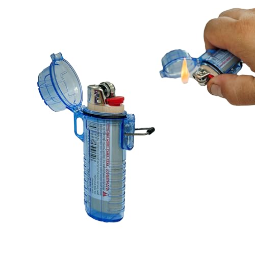 Waterproof Lighter Case- Case for Bic Outdoor (Variety Colors) (Blue)