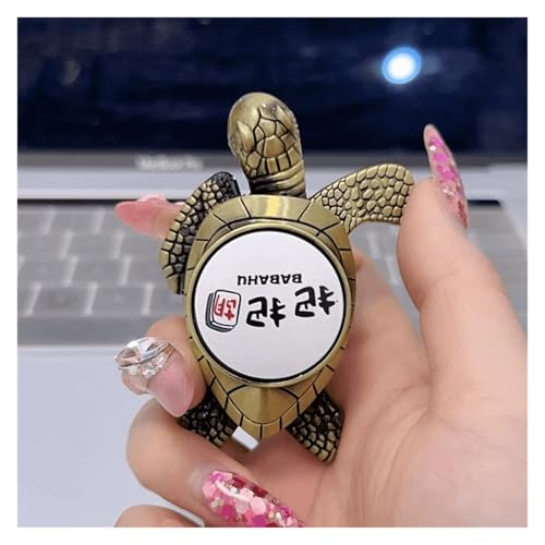 Encendedor de antorcha Turtle de alta resistencia - Recargable, cuerpo de metal resistente al viento, encendedor de butano de llama verde ajustable for hombre, decoración de mesa - Sin combustible(Gol