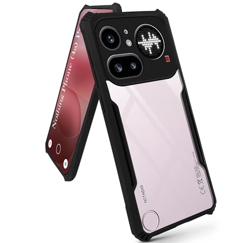 Image of Jkobi Hybrid Back Cover Case for Nothing Phone 4A Pro 5G (Shockproof with Polycarbonate Clear Panel | Professional Black)