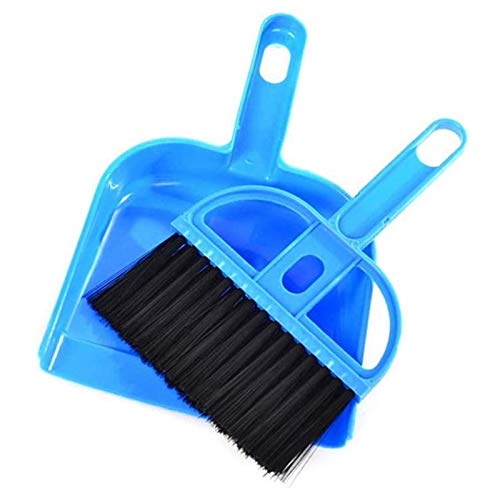 Pqahffowr Mini Juego de Cepillo y Recogedor de Polvo para Juguetes de Conejillo de Indias,Suministros Erizo Limpiador de HáMster, Escoba PequeñA y Polvo de Polvo para Ropa de Cama de HáMster