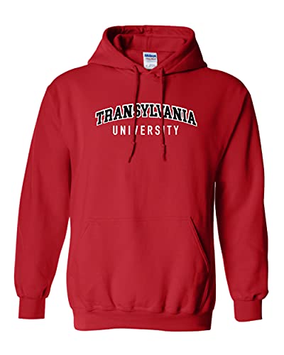 CreateMyTee Transylvania University Block Two Color Unisex Hooded Sweatshirt - Transylvania Pioneers Apparel