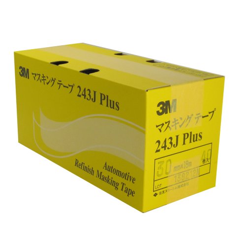 Amazon | 3M No.243J PLUS マスキングテープ 30mm×18M 40巻入 | 養生 
