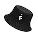 Quanhaigou Unisex Sun Hats, Fashion Beach Bucket Hat for Men Women,Summer Outdoor Boy's Girls Boonie Cap Breathable Packable (Black Bone)
