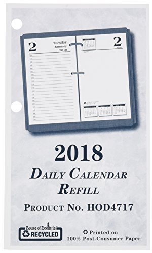 House of Doolittle 2018 Desk Calendar Refill, Daily, Economy, Fits #17 Base, 3.5 x 6 Inches, January - December (HOD4717-18)