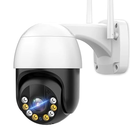 SriHD B44 5MP WiFi IP Camera Outdoor Home Security 360 degree Rotating Pan & Tilt PTZ Camera, 2 Way Talk Color Night Vision AI Auto Tracking Humanoid Detection Motion Tracking Outdoor CCTV Camera (Black)