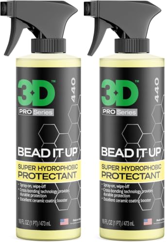 Image of 3D Bead It Up Ceramic Coating Booster Spray - Super Hydrophobic Bead Maker - Polymer Paint Protectant & Sealant 16oz. (Pack of 2)