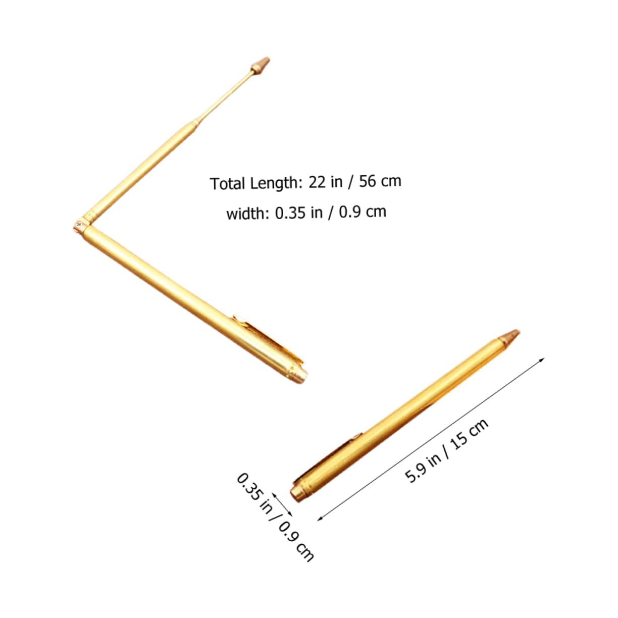 IWOWHERO Dowsing for Spiritual Items Copper Material Retractable and Portable for Locating Lost Items