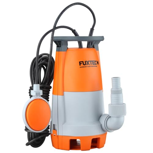 Bomba sumergible de aguas residuales FUXTEC FX-TP1350 350 watts, máx. 7500 l/h, altura de...