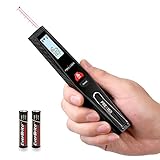 PREXISO Pocket Laser Measurement Tool, 135Ft Laser Distance Meter Backlit Display Laser Measure with Pen Clip Ft/Ft+in/in/M Unit - Pythagorean, Distance, Area, Volume Modes for Home, Industries