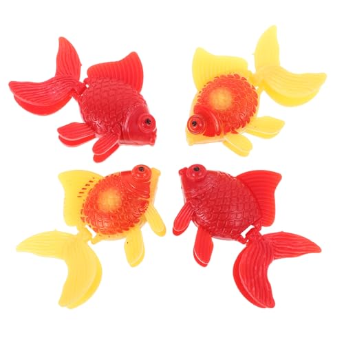 iplusmile 4個 リアルなディテールのプラスチック製人工魚 鮮やかな色彩で水槽装飾に ホーム オフィス ホテル向けチュア魚フィギュア 水槽の
