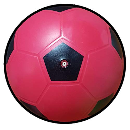 Image of CrystalBall Inflatable PVC Beach Ball for Kids & Adults, Soft Play Ball for Pool, Garden, Indoor & Outdoor Recreation, 8 Inch with 2 Inflating Pins (Red)