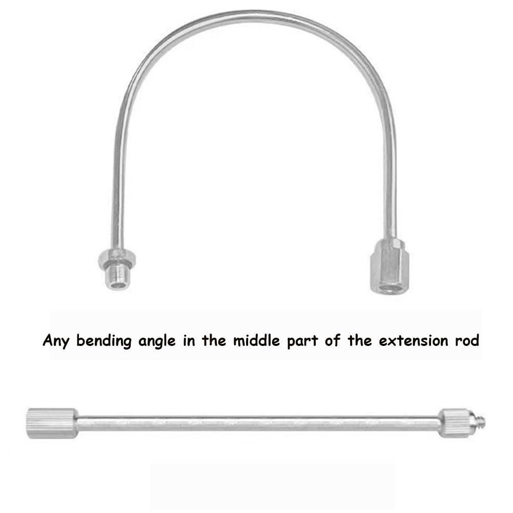 10 Stück Sprühdüsen aus Messing, biegsame Kupfer-Verlängerungsstange für die Befeuchtung, Kühlung und Staubbekämpfung im Garten, 1/8 Zoll, 40 cm (15,7 Zoll)
