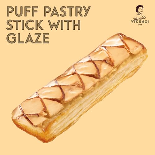 Millefoglie D'Italia Glassate by Pasticceria Matilde Vicenzi, Gourmet Italian Puff Pastry Cookies, Made in Italy - 4.41oz (125g), 4-Pack