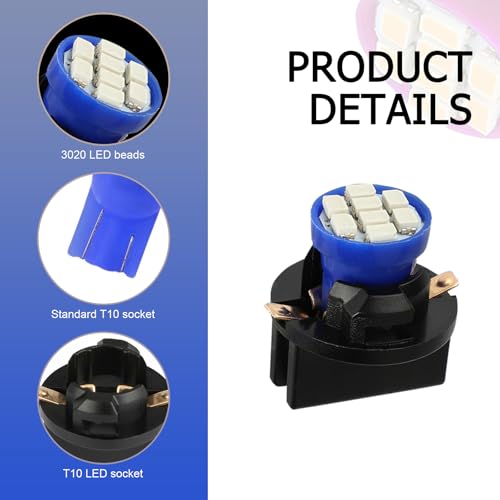 10 piezas de bombillas LED T10 para automóvil miniatura 6