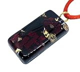 Bijou en Verre de Murano Pendentif en Verre de Murano sur Une Base de Feuille d&#39;or 3 cm x 1,5 cm avec Coffret Cadeau et Certificat (Lisa)