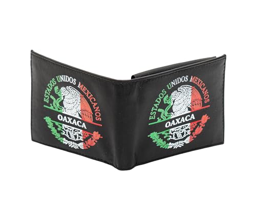 OAXACA Men printed Mexico States real Leather Wallet Cartera Estados Billetera3