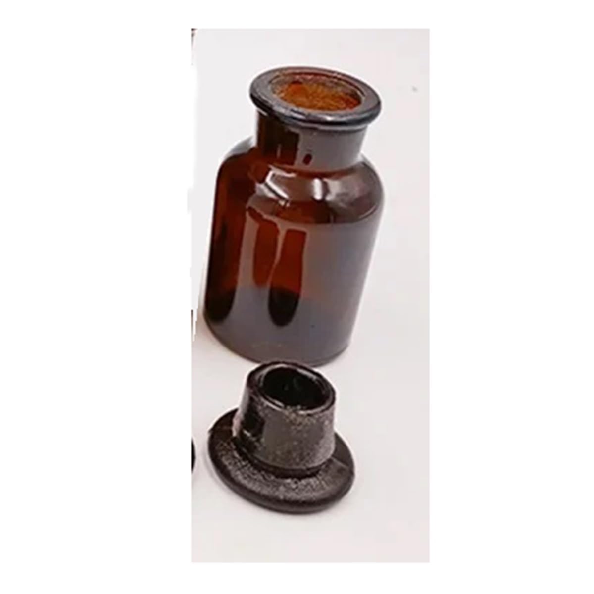 Labor 30ml-1000ml Klar/Braun Glasflaschen Mattierte Mund Versiegelte Fläschchen Mit Skala Experiment Ausrüstung(Brown 1000ml)