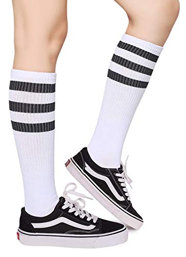 Pareberry Classical Triple Stripes Soft Cotton Over-the-Calf Retro Tube Socks2