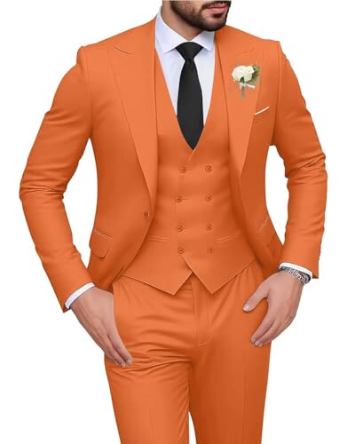 Men's Tuxedos Big and Tall Suits for Men Slim Fit 3 Piece Double Breasted Suit Men Business Prom Wedding Groom Suit Set