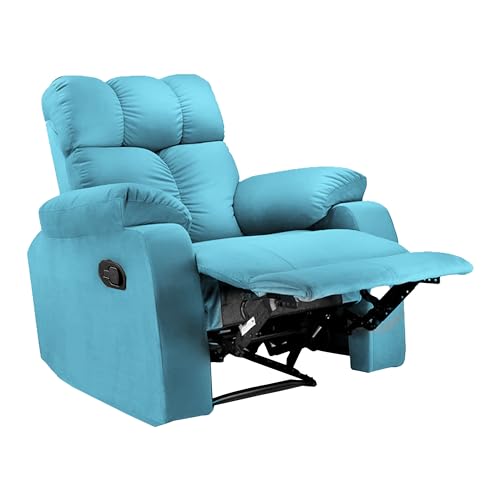 Image of Little NAP Recliner Sofa | 1 Seater | 1 Year Warranty | Recliner Chair | 1 Seater Sofa Chair |1 Seater Helios Single Seater Manual Recliner for Living Room (Tarquoise,DIY)