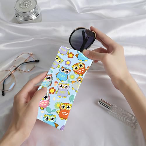 Image of Anikathy 2Pcs Sunglass Eyeglass Glasses Case Soft PU Leather with Cleaning Cloth Cute Glasses Pouch Bag for Men Women Girs