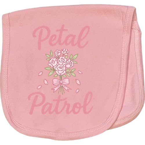 inktastic Petal Patrol Flower Girl Wedding Baby Burp Cloth Pink 45aa9