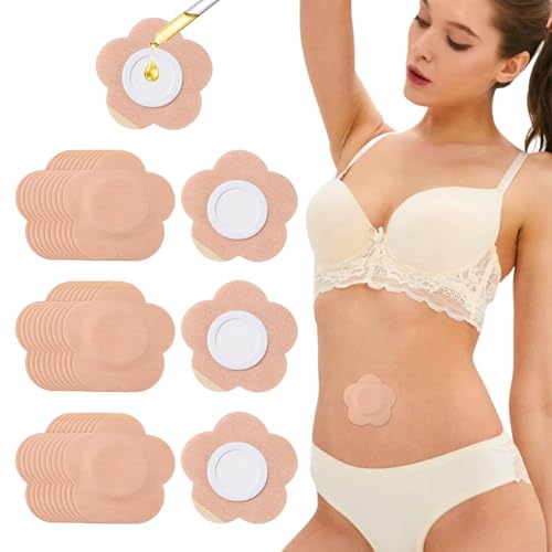 50PCS Castor Oil Patches, FDA/MDR Certified Carrier Patches for Castor Oil | Medical-Grade Self-Adhesive Pads | Belly Button Patch for Caster Oil, Portable Breathable Anti Leakage Anti-Slip No Wash