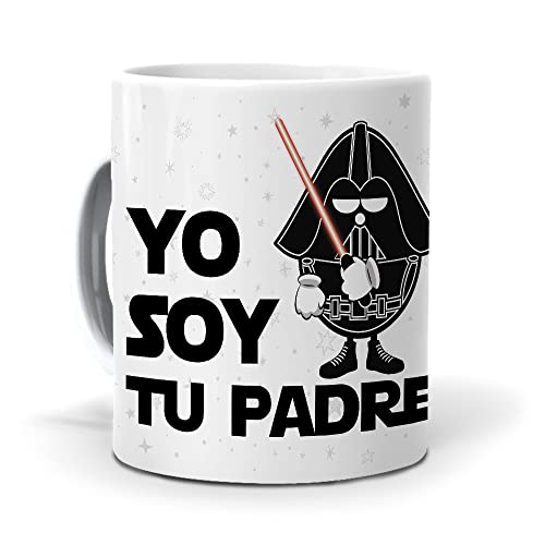 mundohuevo. Taza con Frase “Yo Soy tu Padre”. | Regalo Original| Capacidad de 350 m| Regalo para Fans de Star Wars.| Taza de cerámica AAA | Película| Ciencia Ficción. | Regalos para Amigos.