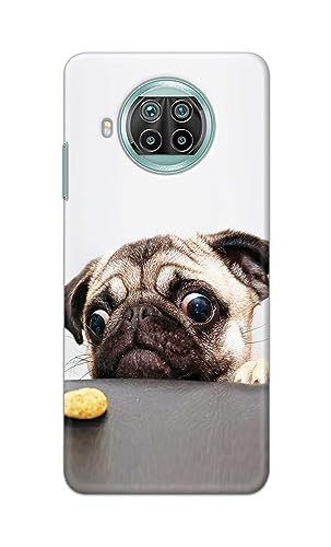 Image of PRINTFIDAA� Printed Hard Back Cover Case for Xiaomi Mi 10i 5G Back Cover (Pug Dog) -2808