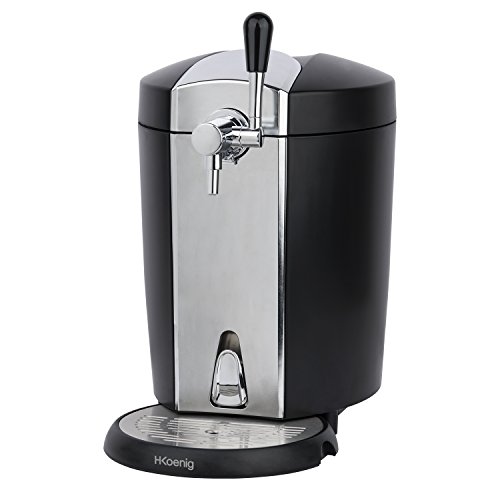 Foto von H.Koenig Bierzapfanlage BW1778, Kompatibel mit allen 5L Universal-Druckfässern, Edelstahl, Maschine, Pumpe, Haushaltsdruck, Professionell, Universell, Integrierte Kühlung 4°C