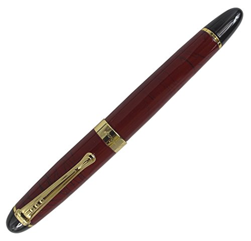Abcsea Classic Style Rollerball Pen Golden Trim - Herbs Red #TOP1