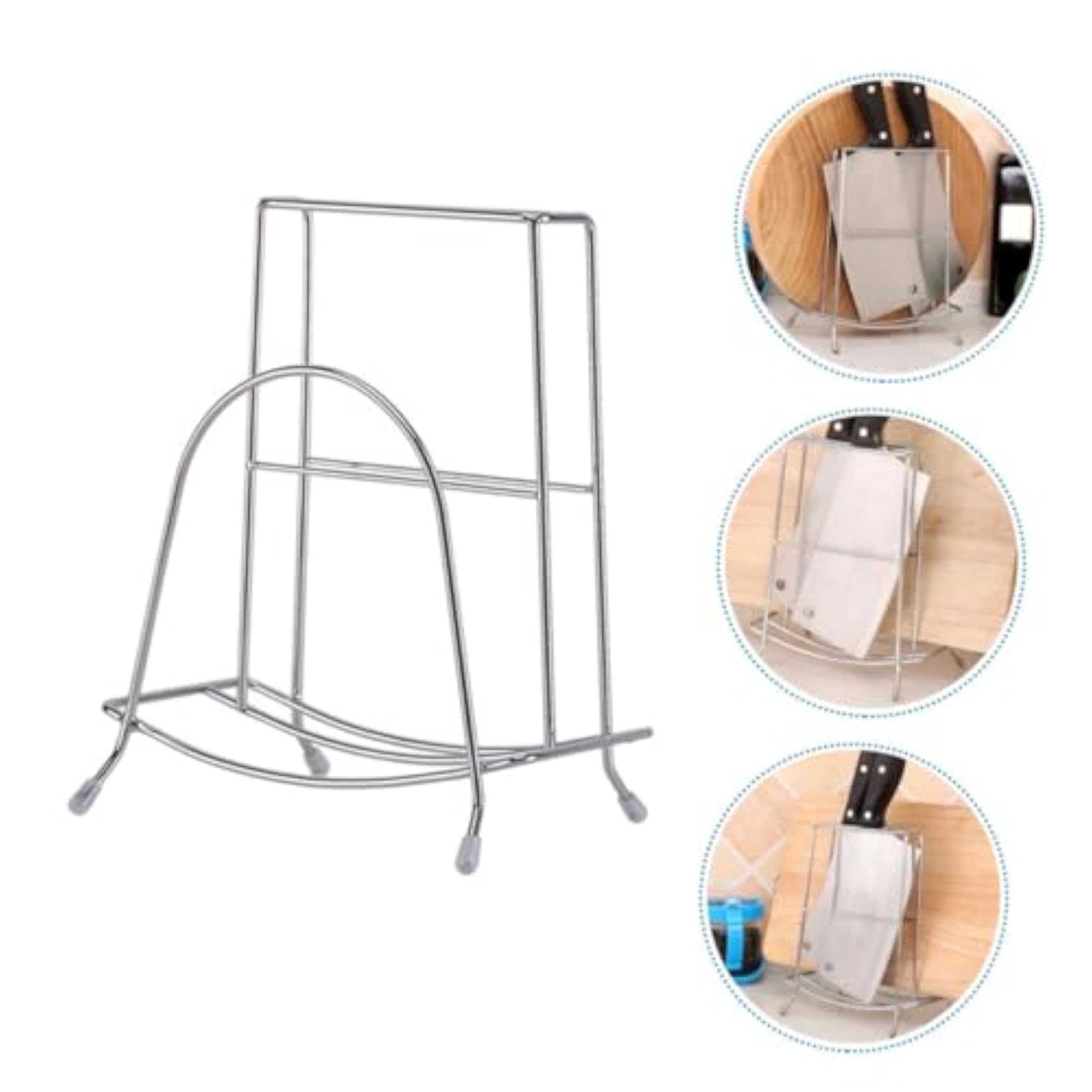 Stainless Steel Cutting Board Holder Rack Multi-functional Organizer