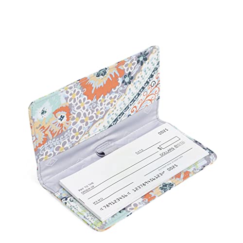 Vera Bradley Women's Cotton Checkbook Cover, Citrus Paisley - Recycled Cotton, One Size #TOP1