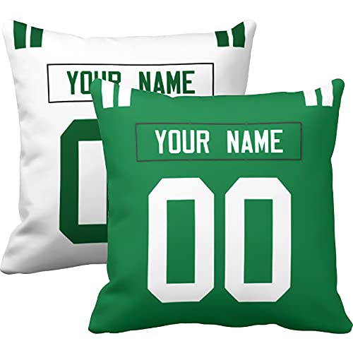 Image of ANTKING Throw Pillow 2 Pack with Custom Name and Number Personalized Gift for Men Women Boys