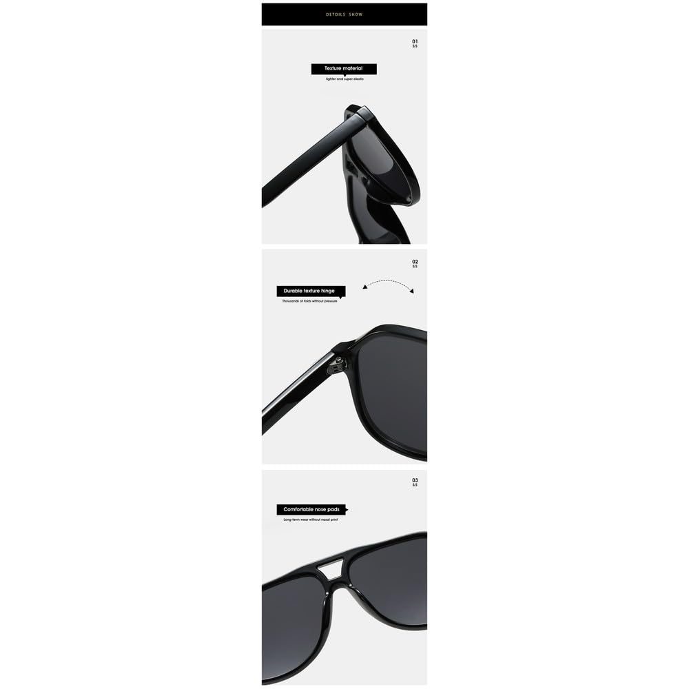 Okulary przeciwsłoneczne męskie w stylu vintage z polaryzacją, kwadratowe, punkowe, z filtrem UV400, modne, ozdobne nity, okulary przeciwsłoneczne damskie UV400