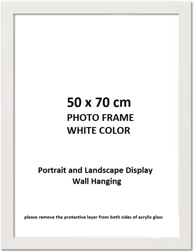 DECORO 50x70cm White Frame 500x700 Poster Frame 500x700mm Wooden