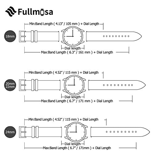 Image of Fullmosa Silicone Rubber 18mm 20mm 22mm 24mm Watch Band,8 colors for Rainbow Quick Release Watch Strap with Stainless Steel Buckle