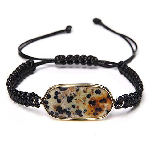 Bracelet en pierre naturelle tressé à la main, un bijou d'exception réglable