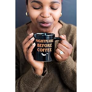 Pearhead Nightmare Before Coffee, Halloween Novelty Mug, Fall Home Dećor Accessories, Holiday Gift, Large Coffee Cup, 16oz Pearhead Nightmare Before Coffee Halloween Novelty Mug Fall Home Decor Accessories Holiday Gift Large Coffee Cup 16oz